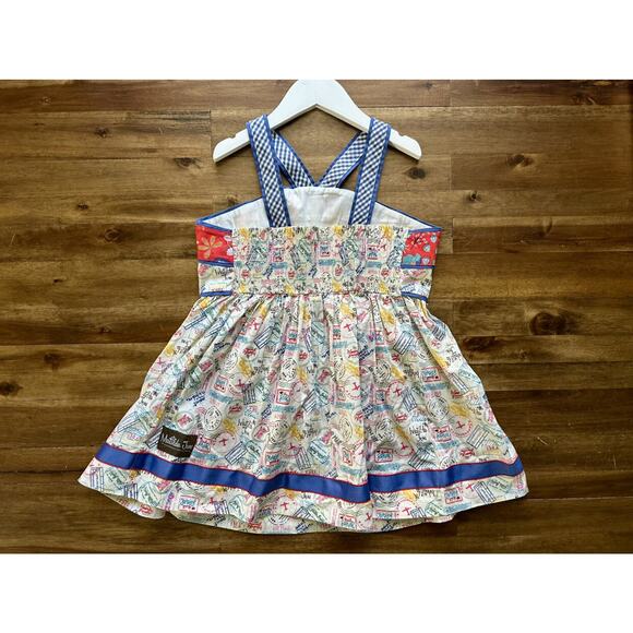 NEW Matilda Jane Camp MJC Around The World Sleeveless Tunic Top Blue Gingham 14 - Picture 5 of 8